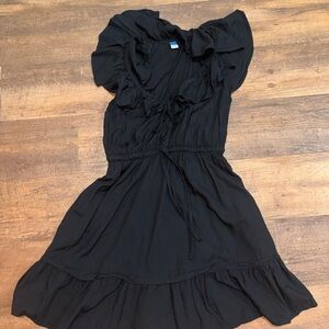 Old Navy Black Ruffle Dress